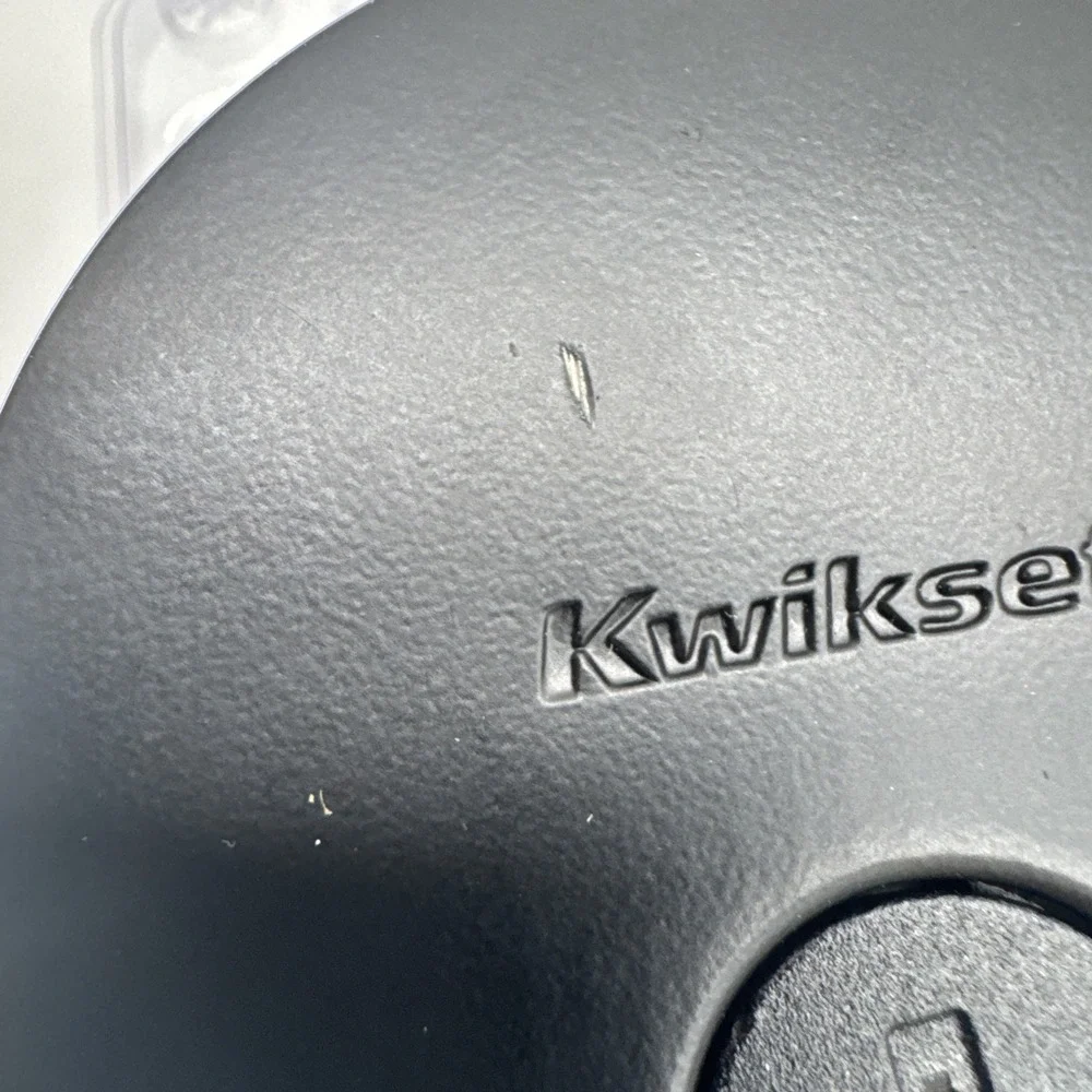 Kwikset  matte  Black Round Single Cylinder Deadbolt 92580-020 low‎ profile